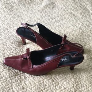Van Eli burnt red size 7N slingback shoes
